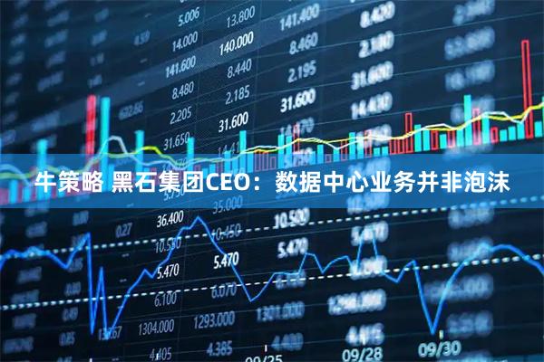 牛策略 黑石集团CEO：数据中心业务并非泡沫